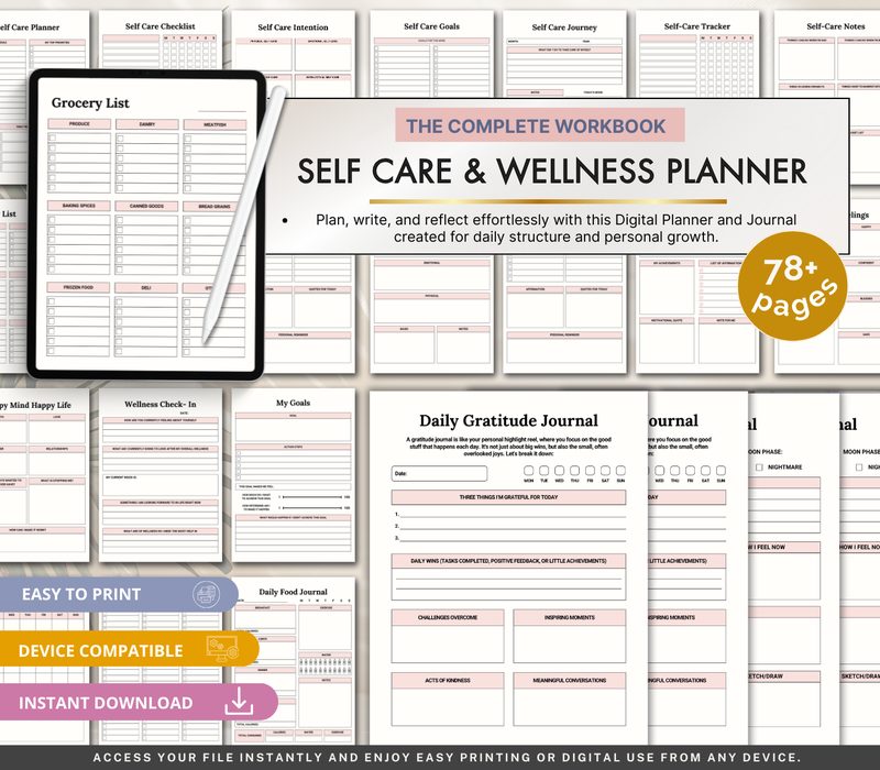 Self Care & Wellness Planner